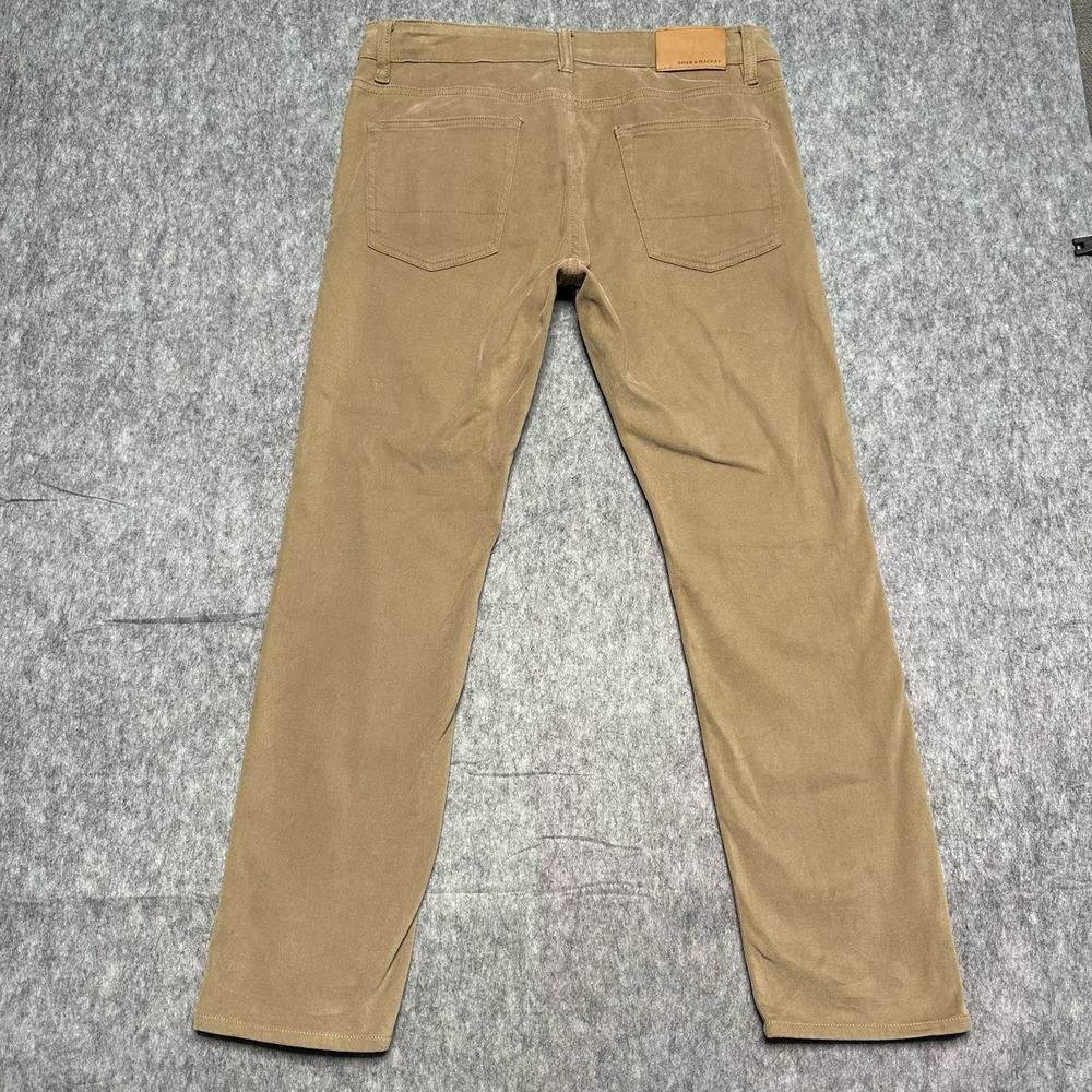 Spier & Mackay Slim Fit Brown Casual Pants Cotton/Spandex - Size 34x29